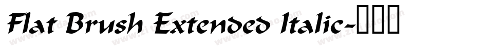 Flat Brush Extended Italic字体转换